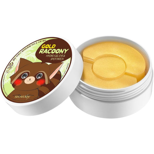 Secret Key Gold Racoony Hydrogel Eye & Spot Patch Set – Dark Circle Remover & Acne Spot Treatment with Gold & Snail Extracts