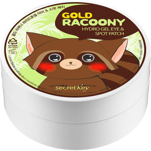 Secret Key Gold Racoony Hydrogel Eye & Spot Patch Set – Dark Circle Remover & Acne Spot Treatment with Gold & Snail Extracts