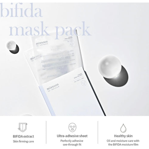 mixsoon Bifida Mask Pack Set – Probiotic Sheet Masks with Bifida Ferment for Strengthened & Hydrated Skin