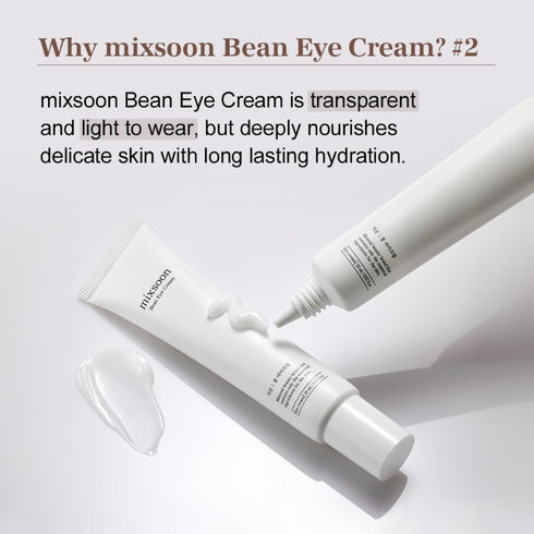 mixsoon Bean Eye cream Moisturizer With Mild Soothing Beans Korean Skin Care 0.67 fl. oz. / 20ml