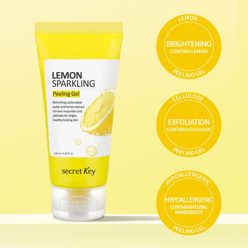 Secret Key Lemon Sparkling Peeling Gel – Exfoliating & Brightening Gel for Glowing Skin