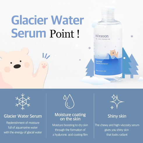 mixsoon Glacier Water Hyaluronic Acid Serum - Non-greasy Hydration Booster, Firming Facial Serum For Radiant, Dewy Skin