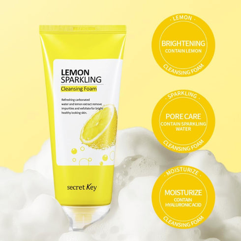 Secret Key Lemon Sparkling Cleansing Foam, 7.05 oz (200 g)