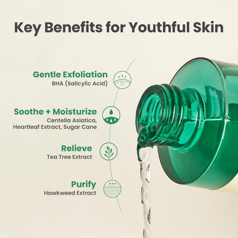 AXIS-Y Purifying Treatment Toner with Salicylic Acid & Centella Asiatica - Pore Minimizer, Oil Control & Blemish Treatment Face Exfoliator