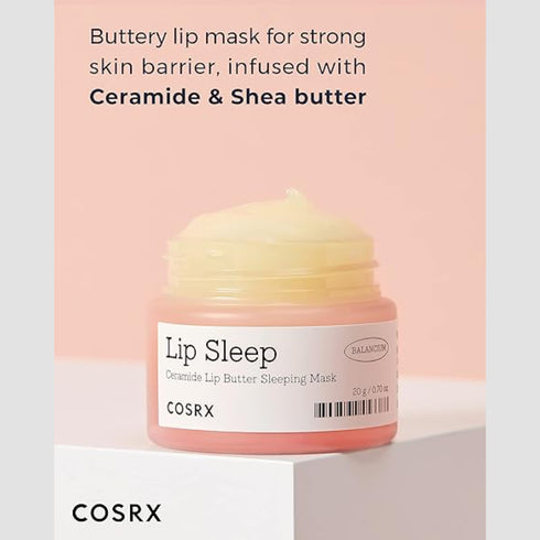 COSRX Balancium Ceramide Lip Butter Sleeping Mask – Overnight Lip Repair Balm with Ceramides & Shea Butter for Dry, Chapped Lips