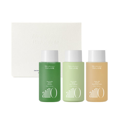 Anillo Lime Sunday & Amber528 Travel Shower Kit (3pcs)