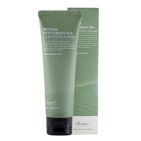 Benton Deep Green Tea Cleansing Foam (120g)