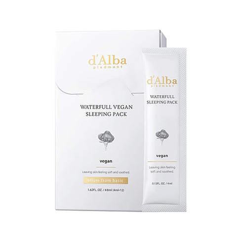D'Alba Piedmont Waterfull Vegan Sleeping Pack (4ml * 12pc)