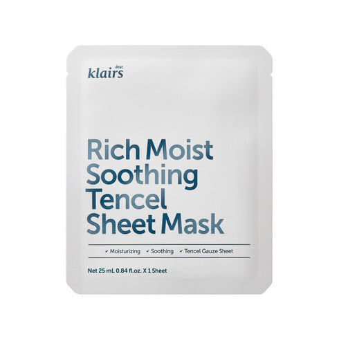 Dear,Klairs Rich Moist Soothing Tencel Sheet Mask - 1pc (25ml)