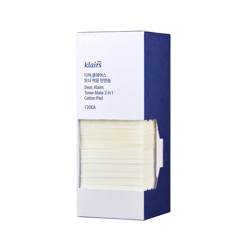 Dear,Klairs Toner Mate 2 in 1 Cotton Pad - 120pcs
