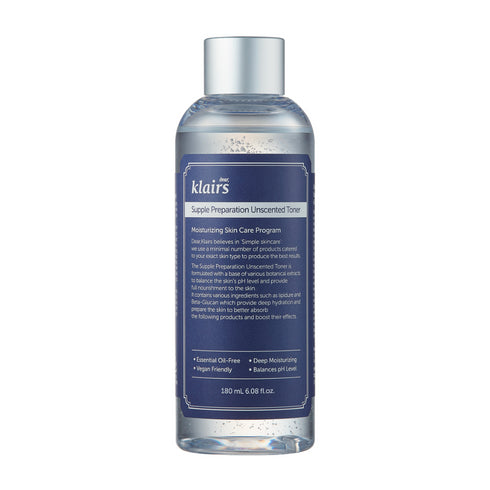 Dear,Klairs Supple Preparation Unscented Toner (180ml)