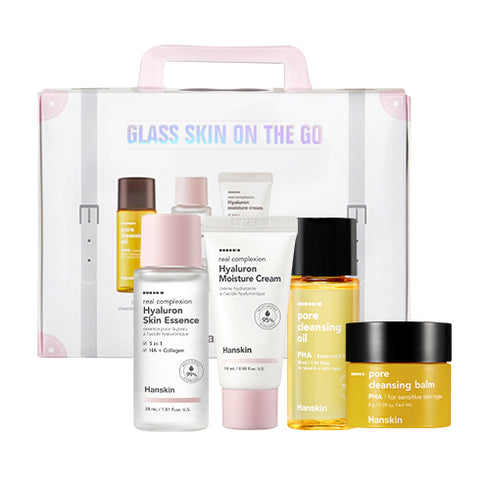 Hanskin Glass Skin On the Go Mini Kit (inc. 4 items)