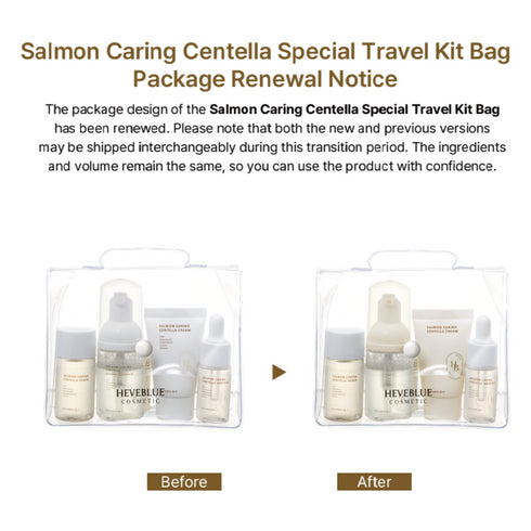Heveblue Salmon Caring Centella Special Travel Kit (4pcs)