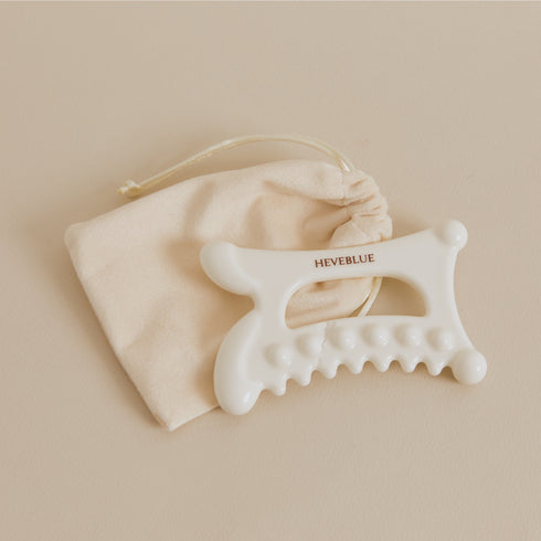 Heveblue Natural White Clay Relaxing Homecare Gua Sha (1pc)