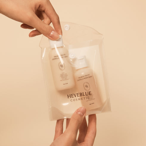 Heveblue Salmon Fruity Centella Body Travel Kit (2pcs)