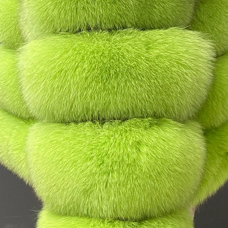 Winter women's Jacket Real Fox fur coat Stand Collar high street Coat real Fox Fur jackets women's coats in promotion WGLUVF FUR