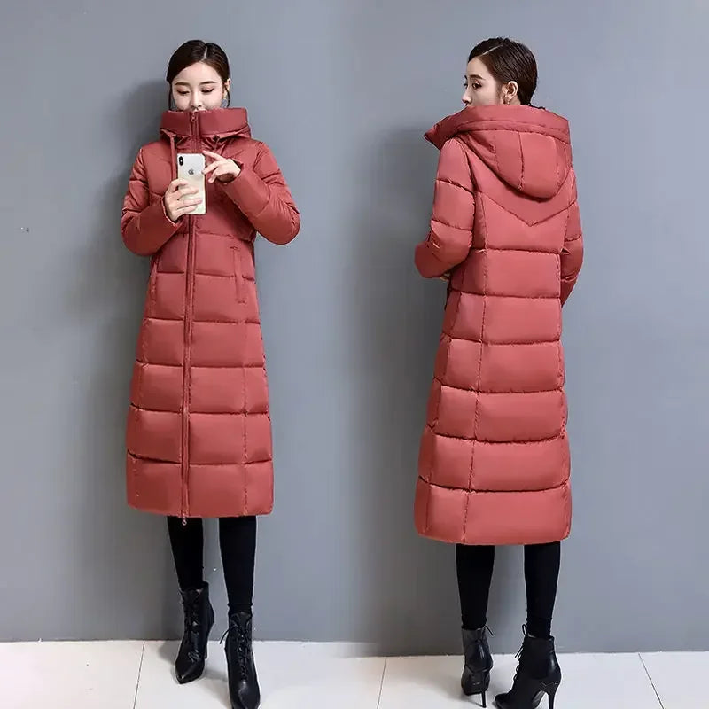 Very Warm Cold Trench Coat for Women Ultra Light Women's Jackets Winter 2025 Long Down Jacket Lightweight Padded Trend Parkas