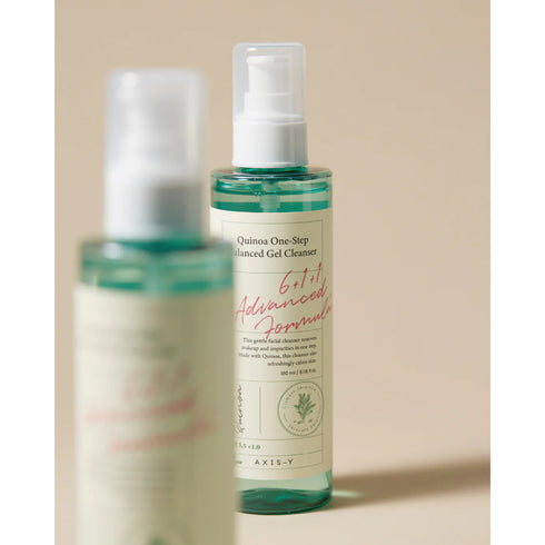 AXIS - Y Quinoa One Step Balanced Gel Cleanser – pH-Balanced Face Wash with Quinoa for Sensitive & Combination Skin