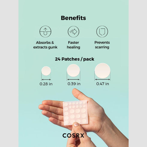 COSRX Acne Pimple Master Patch Hydrocolloid Spot Treatment for Overnight Use Blemish Cover Stickers for Whiteheads & Pimples
