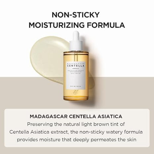 Madagascar Centella Asiatica 100 Ampoule – Soothing & Hydrating Serum for Sensitive Skin – Korean Skincare with Pure Cica Extract