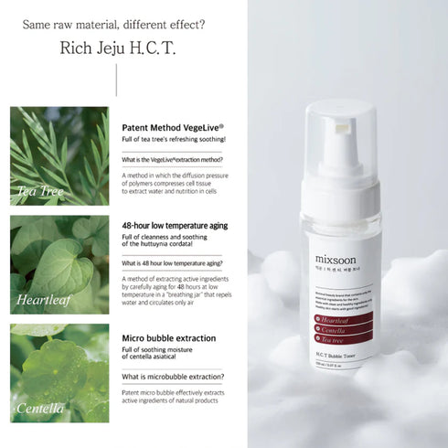 mixsoon H.C.T Bubble Toner – pH-Balancing Foaming Toner with Hydrating & Soothing Complex