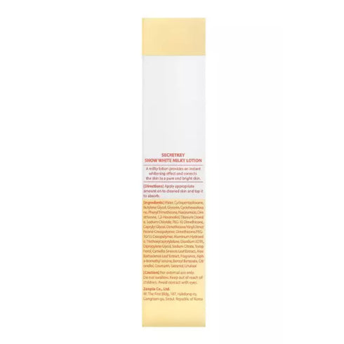 Secret Key Snow White Milky Lotion – Lightweight Brightening Body Lotion with Niacinamide (120g)