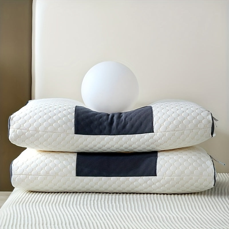 Neck Pillow, Suitable for Soft Sleep, Adjustable Ergonomic Contour Support Pillow, High-Quality Pillow Core, Detachable Pillowcase