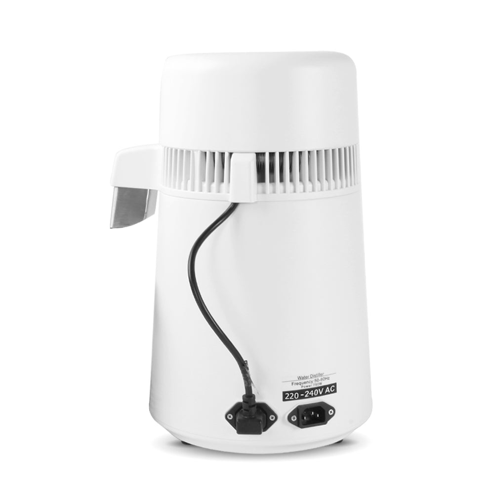 4L Water Distiller Machine 750W 220V Countertop Purifier Stainless Steel Bottle