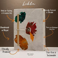 Med Lokta Button Lock Notebook (15x12cm) - 45 leafs - Crafted Real Himalayan Flo