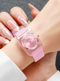 Women's Elegant Minimalist Square Silicone Quartz Watch