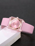 Women's Elegant Minimalist Square Silicone Quartz Watch