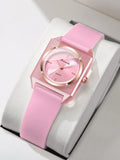 Women's Elegant Minimalist Square Silicone Quartz Watch