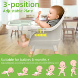 Baby High Chair Modern Portable Youngsters High Chair With Dining Table, Adjustable Height Detachable Double Tray, Easy To Clean, Multifunctional HighChair Feeding, Child Feeding Seat For Baby Boys Girls, Idea For Halloween C