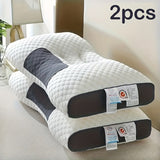 Neck Pillow, Suitable for Soft Sleep, Adjustable Ergonomic Contour Support Pillow, High-Quality Pillow Core, Detachable Pillowcase