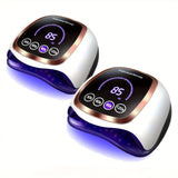 LED Nail Lamp, 180W Nail Dryer for Gel Polish with LCD Display, Auto Sensor And 4 Timer Settings, Professional Gel Lamp Gel Polish Light with 42 LED Beads for Salon And Home.Use Nail Lamp to Make Nails to Match Party Dress An
