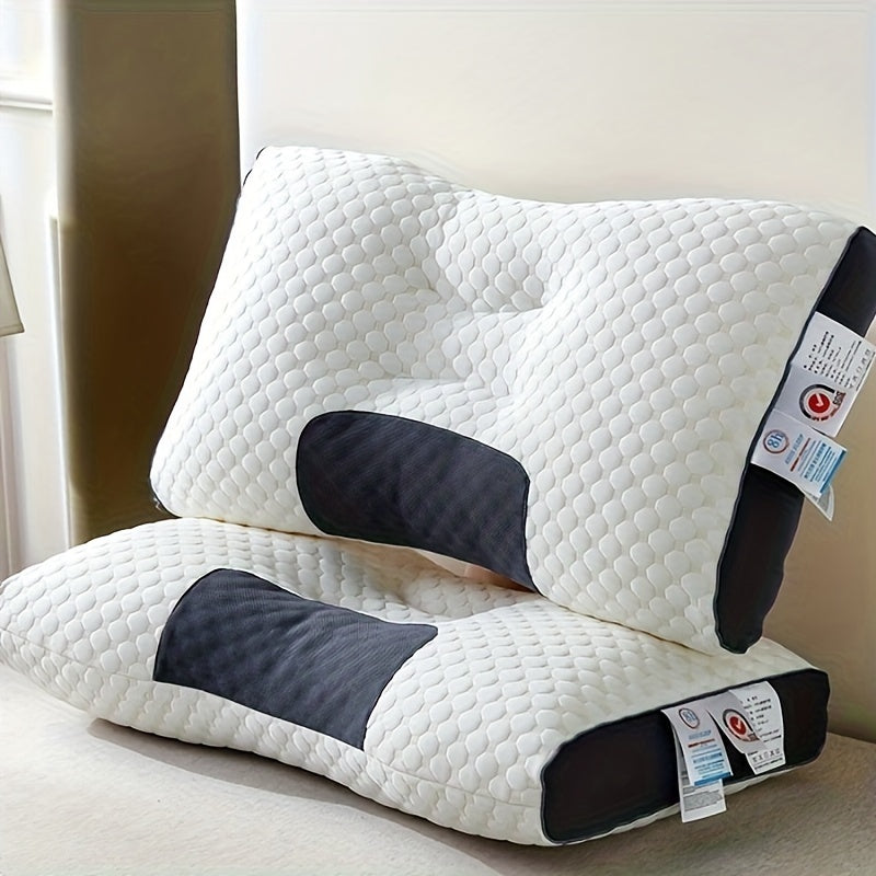 Neck Pillow, Suitable for Soft Sleep, Adjustable Ergonomic Contour Support Pillow, High-Quality Pillow Core, Detachable Pillowcase