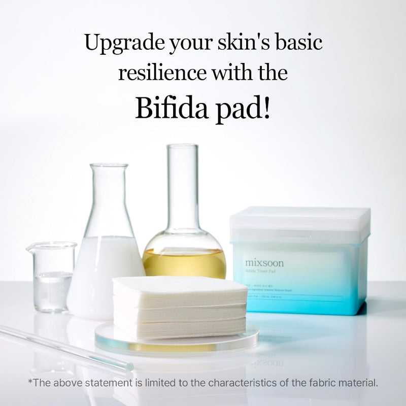mixsoon Bifida Toner Pad,Moisture Barrier, Bifida Ferment Lysate, Rayon Sponge Pad (280ml/9.46fl.oz/120 Sheets)