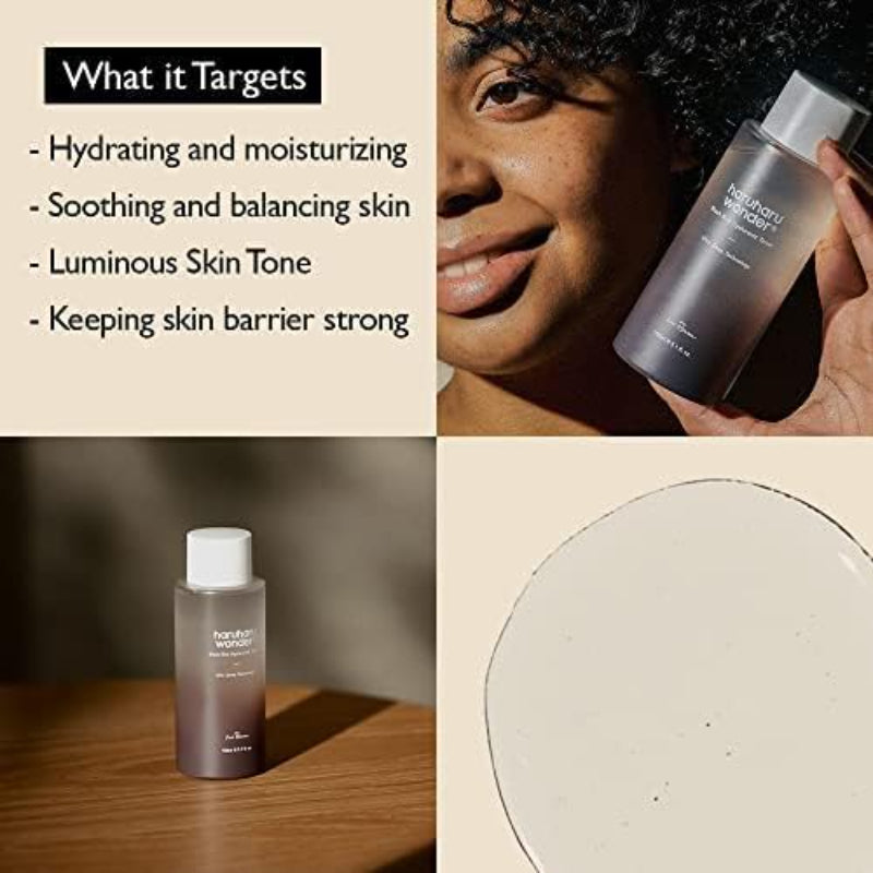 haruharu wonder Black Rice Hyaluronic Toner – Original Hydrating Facial Toner with Fermented Black Rice & Hyaluronic Acid for Plump, Dewy Skin