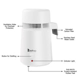 4L Water Distiller Machine 750W 220V Countertop Purifier Stainless Steel Bottle