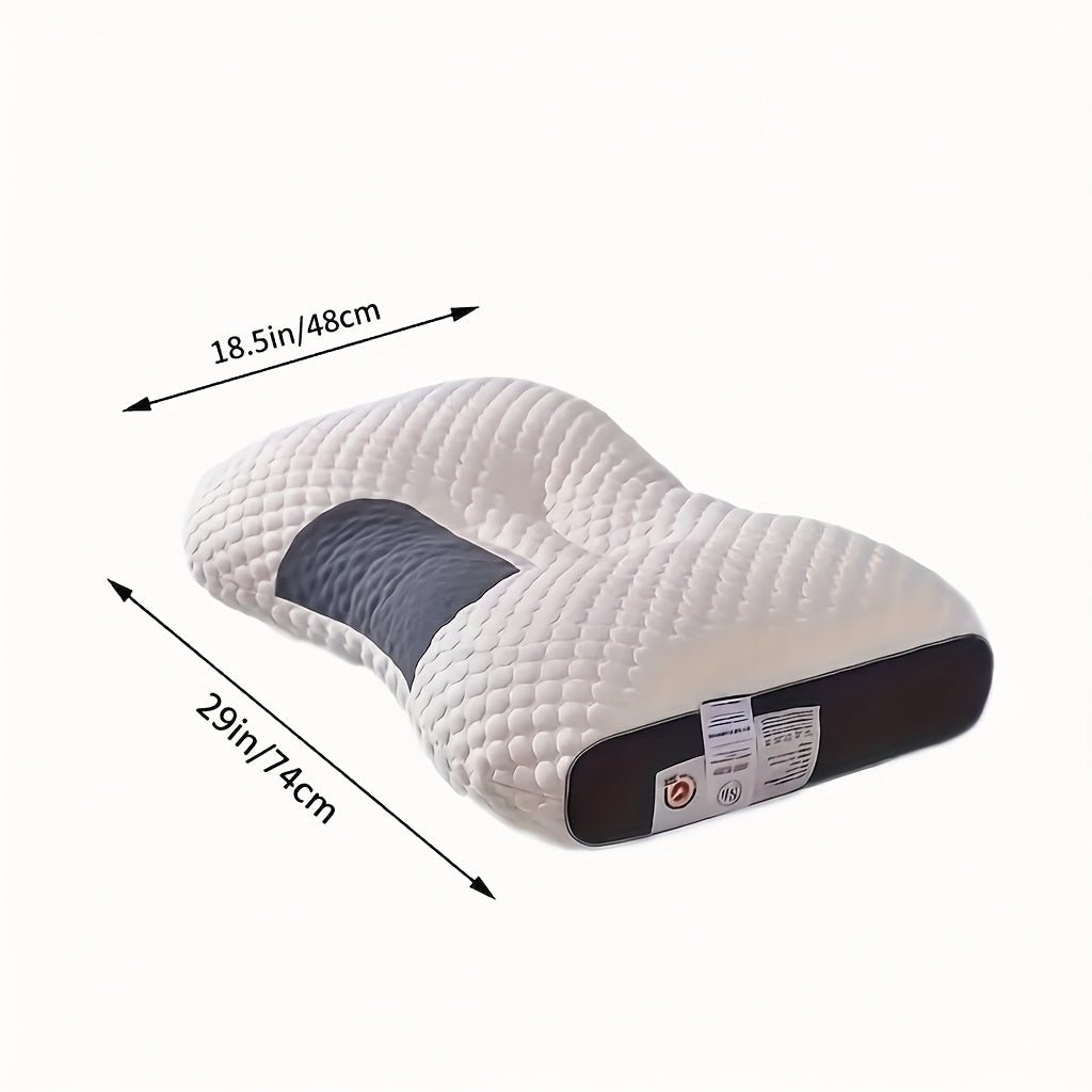Neck Pillow, Suitable for Soft Sleep, Adjustable Ergonomic Contour Support Pillow, High-Quality Pillow Core, Detachable Pillowcase