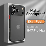 The New Luxury Semi-Transparent Frosted Phone Case Is Compatible with for iphone 17 Pro Max, Air 16, 15, 14, 13, 12 Pro Max Plus, 11, And 17 Pro Max. It Features Shockproof Soft Edges And a Hard PC Back Cover, Making It a Mod