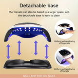 LED Nail Lamp, 180W Nail Dryer for Gel Polish with LCD Display, Auto Sensor And 4 Timer Settings, Professional Gel Lamp Gel Polish Light with 42 LED Beads for Salon And Home.Use Nail Lamp to Make Nails to Match Party Dress An