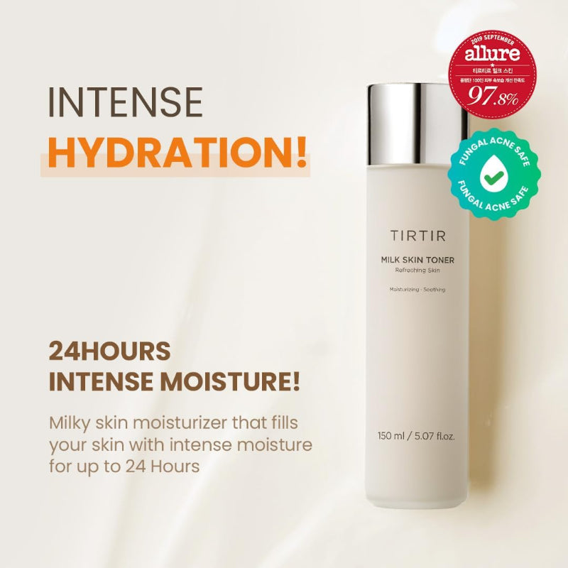 TIRTIR Milk Skin Toner Jumbo 500ml – Hydrating & Brightening Facial Toner for Glowing, Smooth Skin