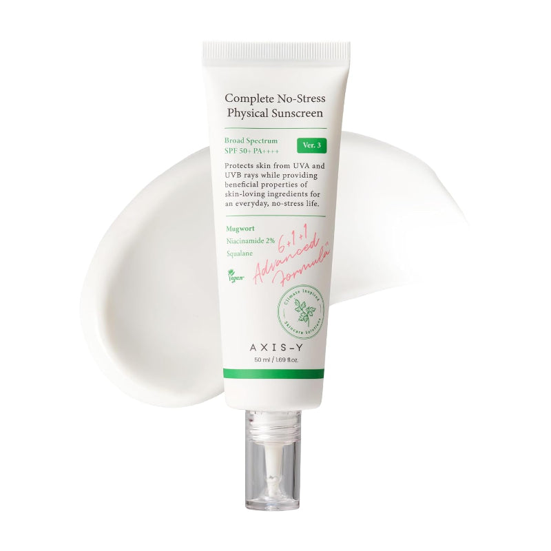 AXIS - Y Complete No-Stress Physical Sunscreen – Mineral SPF 50+ PA++++ Broad Spectrum UV Protection for Sensitive Skin