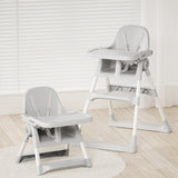 High Chair with Detachable Dining Tray, Foldable Dining Chair