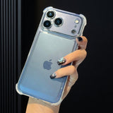 Suitable for iPhone 17 ProMax, 17 Pro, 17 Air four corner reinforced anti drop protective case, iPhone 16 Promax transparent space case, iPhone 15 multi directional protection, iPhone 14 precision hole position, 13 full surro