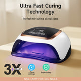 LED Nail Lamp, 180W Nail Dryer for Gel Polish with LCD Display, Auto Sensor And 4 Timer Settings, Professional Gel Lamp Gel Polish Light with 42 LED Beads for Salon And Home.Use Nail Lamp to Make Nails to Match Party Dress An