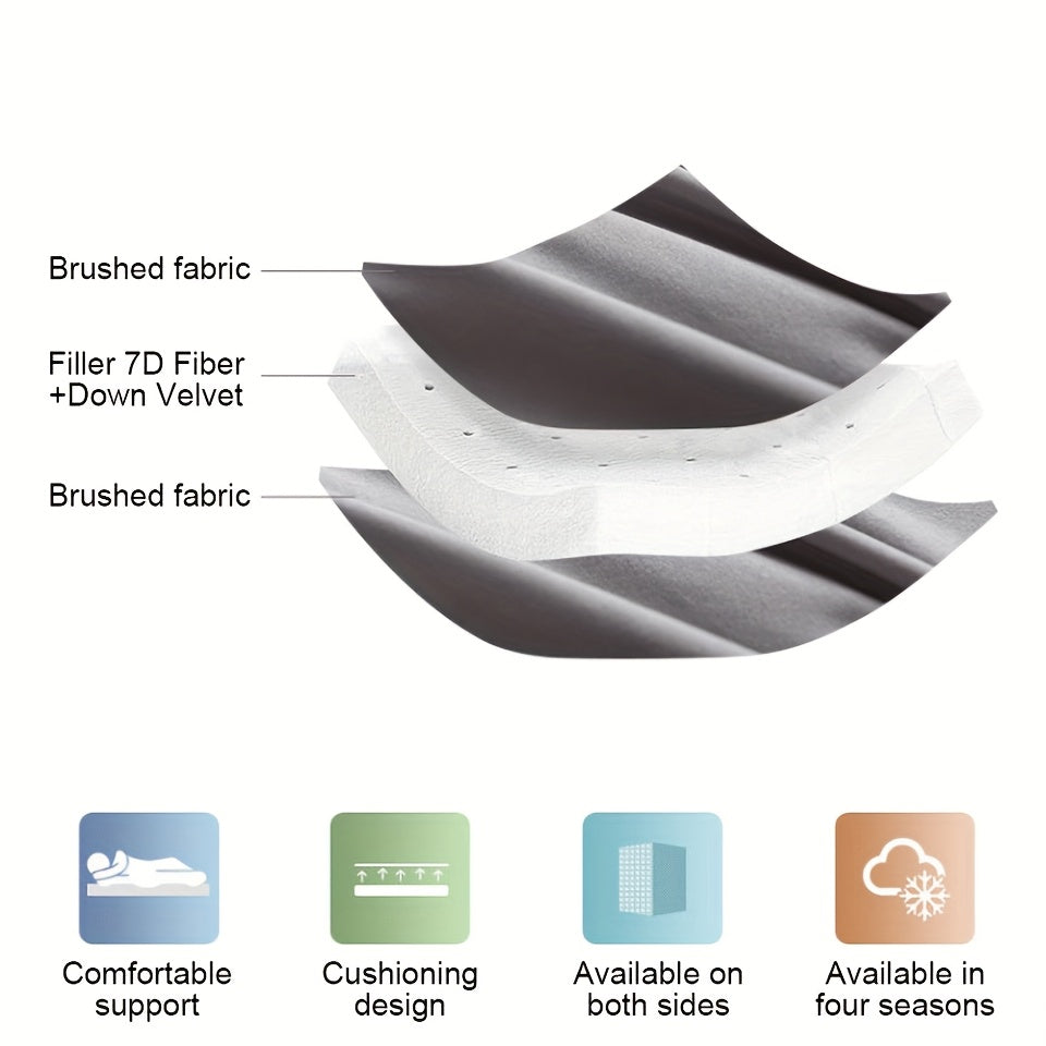 1pc Hotel Quality Mattress Topper 10cm Thick - Ultra-Soft Microfiber, Anti-Shift & Even Weight Distribution, UK Bed Sizes Single/Double/King/Super King, Grey