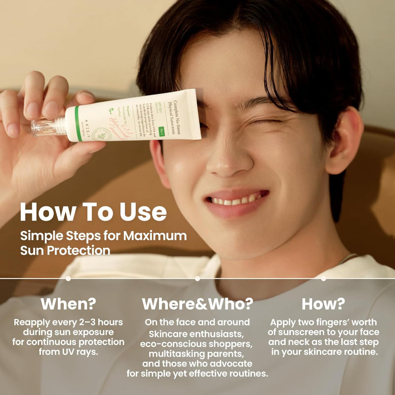 AXIS - Y Complete No-Stress Physical Sunscreen – Mineral SPF 50+ PA++++ Broad Spectrum UV Protection for Sensitive Skin