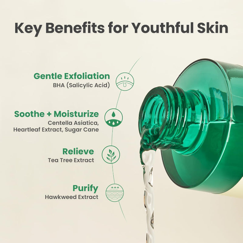 AXIS-Y Purifying Treatment Toner with Salicylic Acid & Centella Asiatica - Pore Minimizer, Oil Control & Blemish Treatment Face Exfoliator